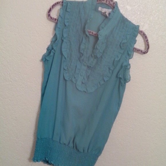 Teal blouse