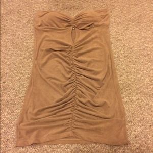 Strapless nude mini!