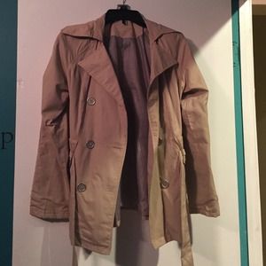 Tan trench coat