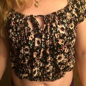 Charlotte Russe Floral Crop Top