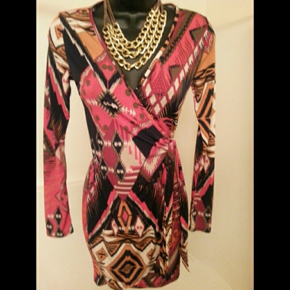 *SOLD*Multicolored Wrap Dress