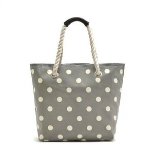 Polka Dot Canvas Tote