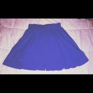 blue skater skirt