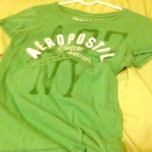 Green aeropotale shirt size M