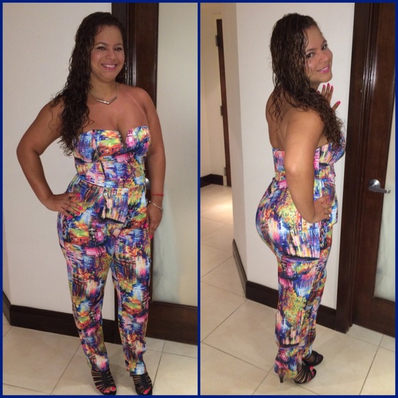 Multicolor Pant Romper