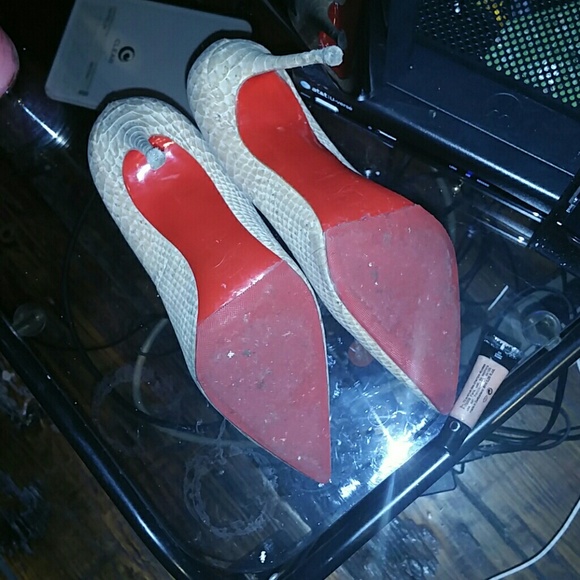 Christian Louboutin Decollete Snake Print Cork - Picture 2 of 4