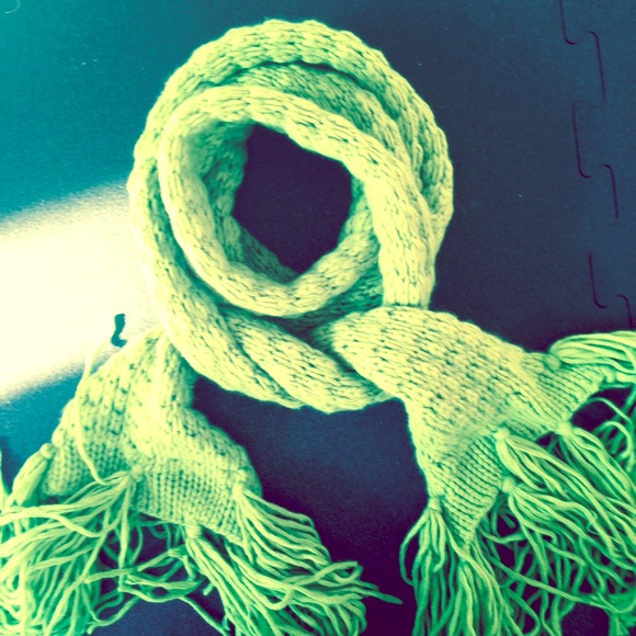 Green Knit Winter Scarf