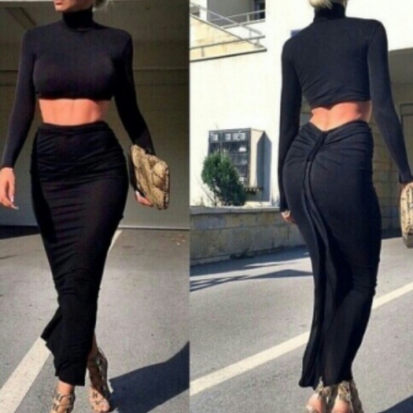 Dresses & Skirts - ✅SOLD*Black Bodycon Skirt Set 💥LAST ONE💥