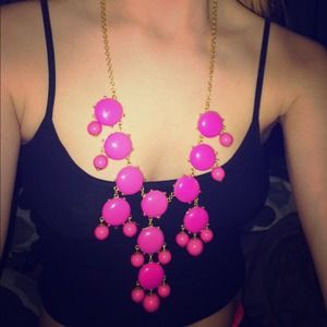 Pink and gold bubble necklace!