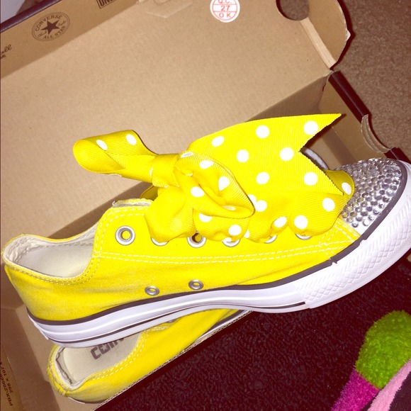 Yellow Custom Made Converse