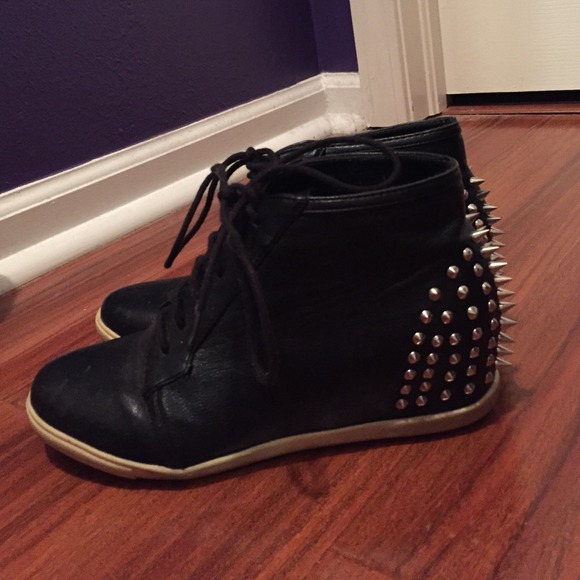 ✨SALE✨ Black studded sneaker heels