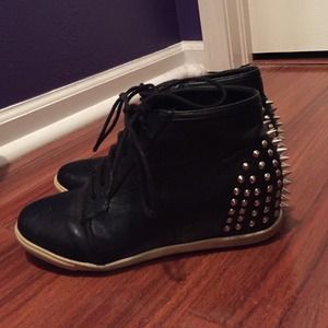 ✨SALE✨ Black studded sneaker heels