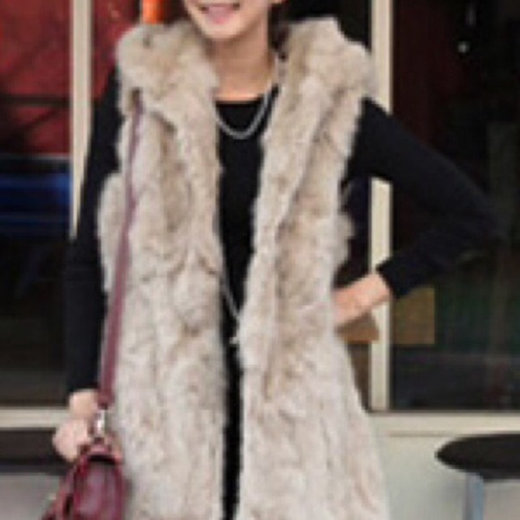 Faux fur vest