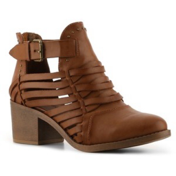 Zigisoho brown woven bootie