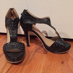 Charlotte Ronson Leather Studded Heels sz 9.5