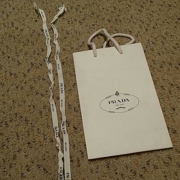 Prada small shipping bag with ribbons