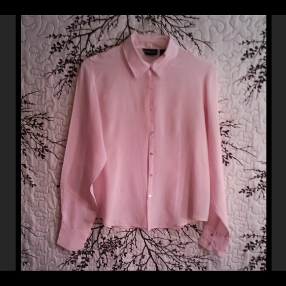 Pink Sheer Silk Top