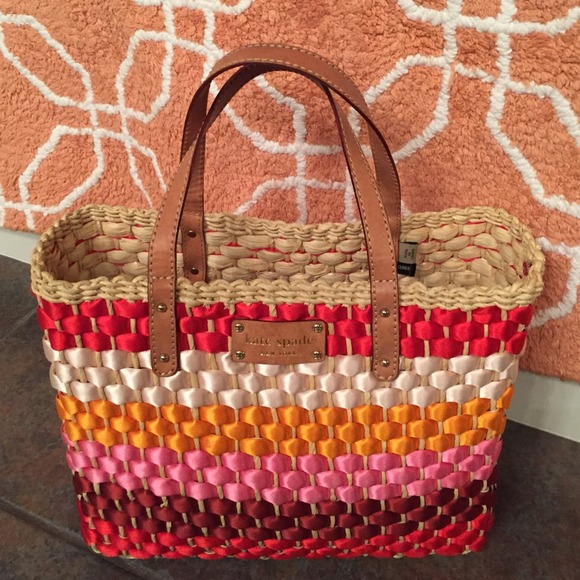Kate Spade basket weave style bag.