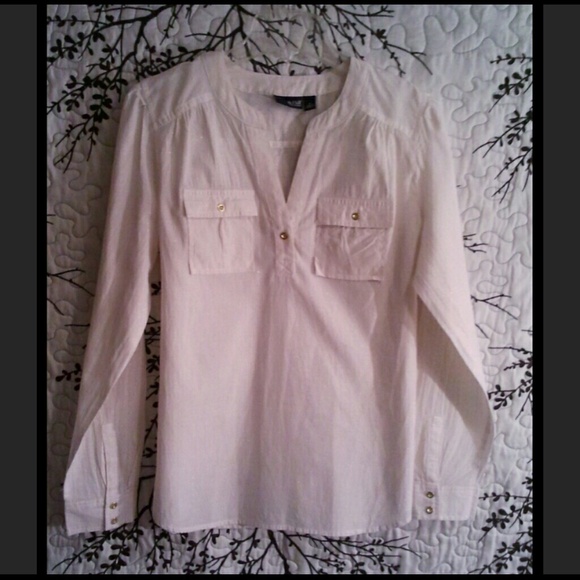 Cream/Gold Henley Tops