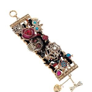 Betsey Johnson Creep Show Skull Critter Bracelet