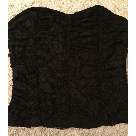 Black Lace Crop Top