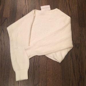 White off the shoulder sweater