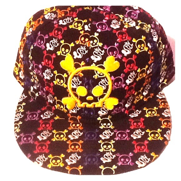 Amazing colorfull embroidered-skull hat
