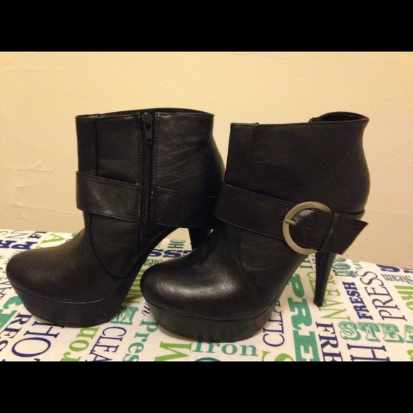 Black ankle boots