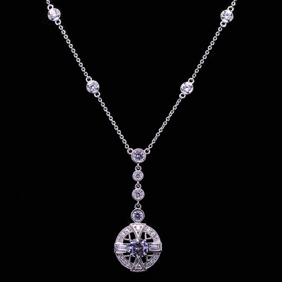Crystal necklace 925 silver