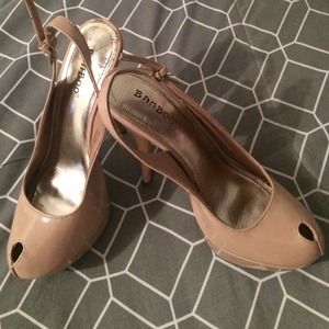 Heels. Nude. Size 7. Brand Bamboo.