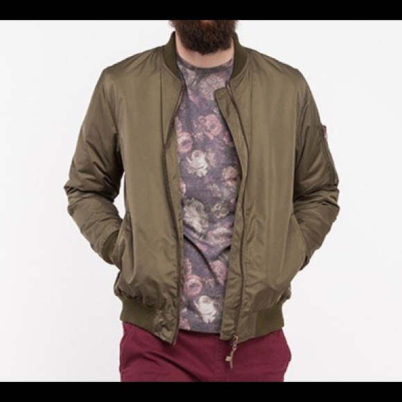 Topshop topman olive bomber jacket