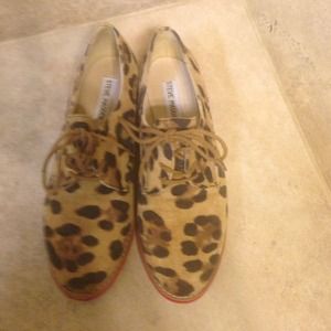 Steve Madden leopard Oxford shoes