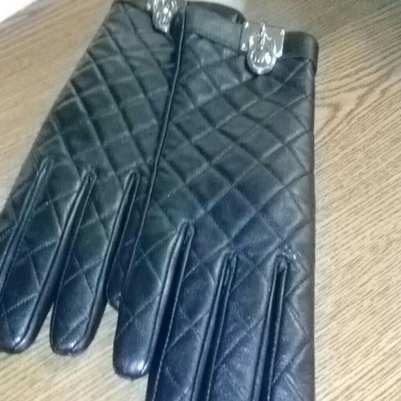 Black Leather Gloves