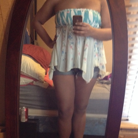 Strapless summer flower🌸🌺🌷 top