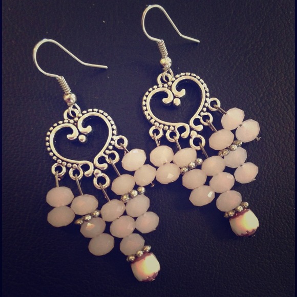 Chandelier light pink earrings!