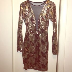 🔴SOLD🔴Custom made hand sewn sequin dress