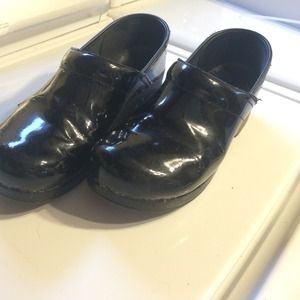 Dansko black patent leather clogs size 41