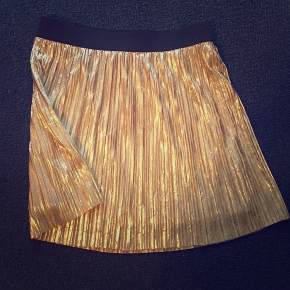 Forever 21 Gold Skirt