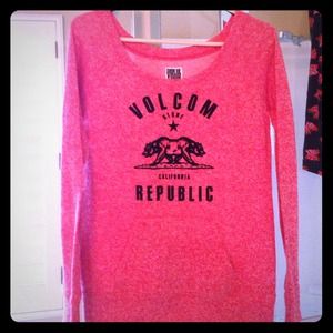 Volcom Sweater- heathered coral/ pink