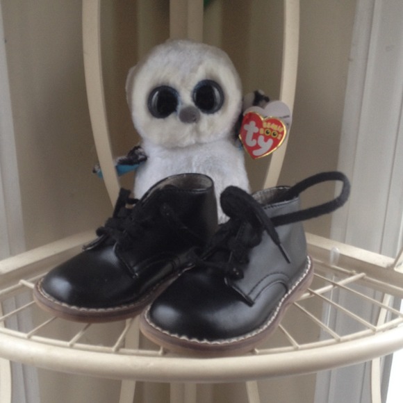 Footmates black child walking shoe