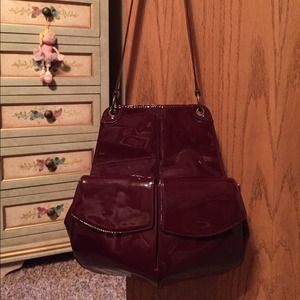 Red Wine colored Patent Handbag