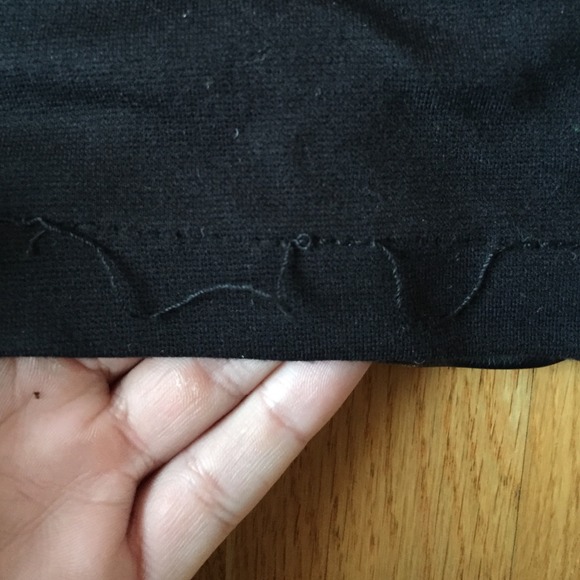 Black Leather Studded Pencil Skirt - Picture 3 of 4