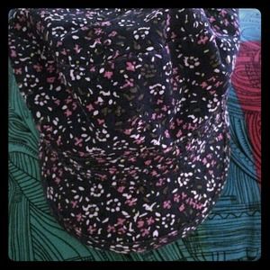 Navy blue floral page boy hat