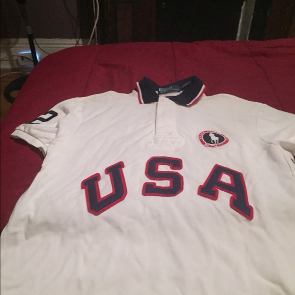 Polo white USA top