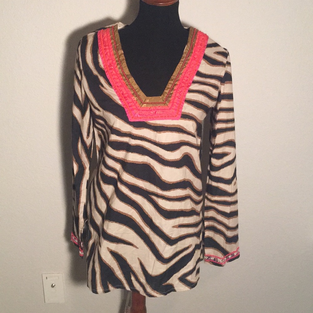Zebra striped tunic