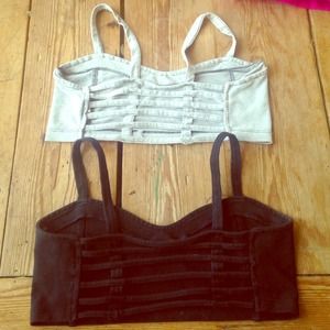 2 Brandy Melville Chiyo caged bralettes