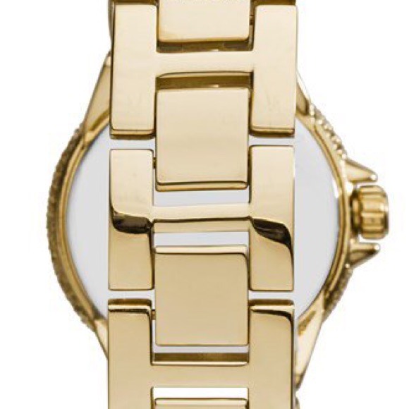 Michael Kors embellished gold tone chain watch. - Picture 2 of 3
