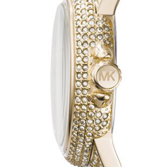Michael Kors embellished gold tone chain watch. - Picture 3 of 3