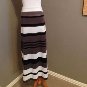 Striped Long Skirt