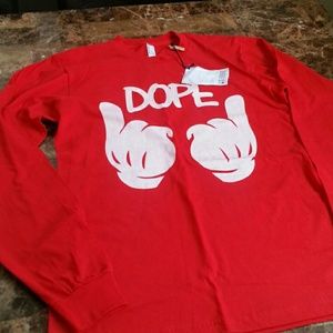New mickey shirt Dope red never used.